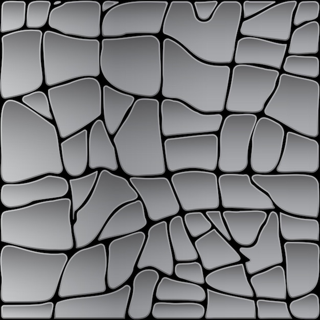 Textura de piedra abstracta Pequeños guijarros en colores multicolores en estilo plano de dibujos animados La textura de los patrones de la tierra suelo Piel de cocodrilo agrietado asfalto