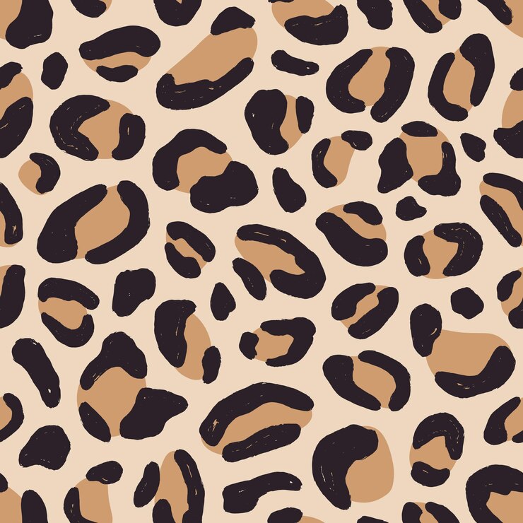 Textura de piel de leopardo de lujo sin fisuras patrón vector ilustración plana. Estampado exótico con manchas de colores. Elegante fondo de pantalla de depredador natural. Textil decorativo de moda. Elegante abrigo de guepardo.