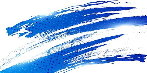 Textura de pincel de gradiente azul aislada en fondo blanco con efecto de medio tono Fondo deportivo con estilo grunge y efectos de luz brillante