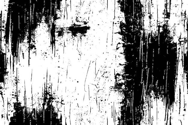 Textura de pincel grunge en fondo de pared blanco y negro