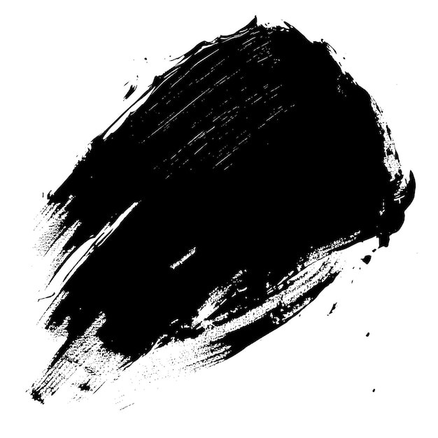 Textura de pincelada negra audaz con bordes ásperos