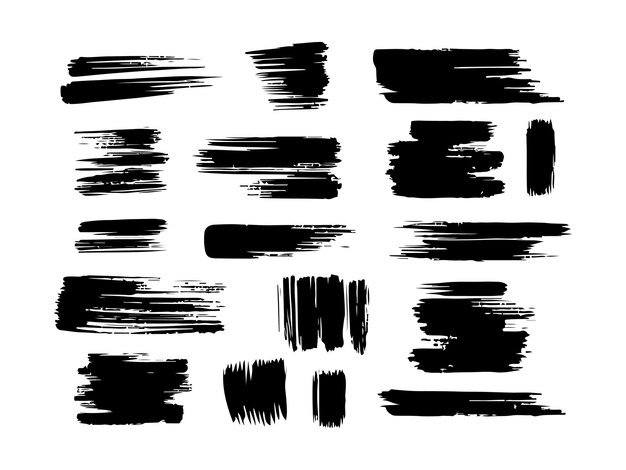 Textura de las pinceladas negras