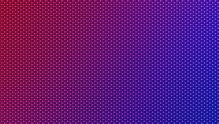 Vector textura de píxeles led. fondo degradado con puntos. monitor de pantalla lcd. efecto de diodo electrónico.