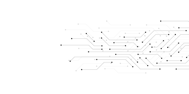 Textura de la placa de circuitos con concepto de tecnología de comunicación Ilustración vectorial creativa