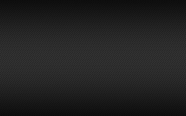 Textura de placa de metal negro Fondo de acero inoxidable con gradiente negro y líneas diagonales Ilustración vectorial moderna