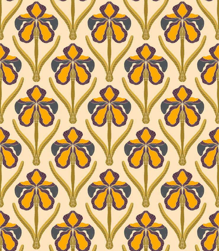 Vector textura plantas hierbas ramas con hojas planta patrón orgánico estilo de dibujos animados