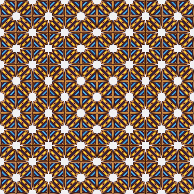 Textura y plantilla de patrón sin costuras de varios colores Diseño gráfico ornamental colorido multicolor Adornos de mosaico de colores Ilustración vectorial