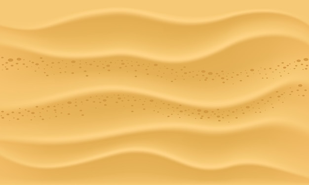 Textura de playa vectorial con olas de arena dorada