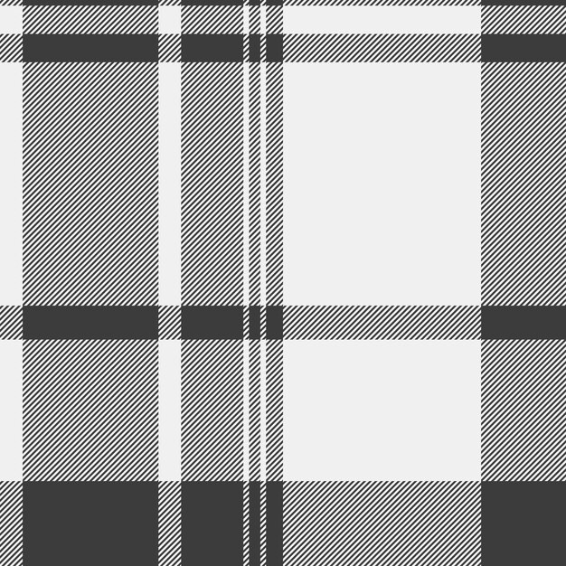 Textura plegada tela a cuadros patrón de fondo exótico textil cowboy vector tartan cheque sin costuras en colores gris y blanco