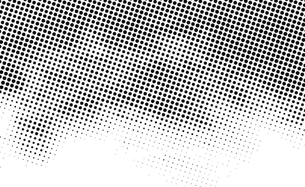 Textura punteada negra sobre fondo blanco Arte vectorial moderno Efecto de papel antiguo con textura cómica