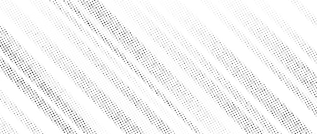 Textura de rayas diagonales de medio tono Blanco y negro gradiente oblicuo desvanecido Grunge líneas inclinadas