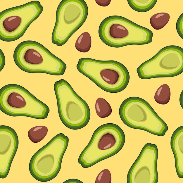 Textura repetitiva vectorial con aguacate estilizado Patrón abstracto sin fisuras