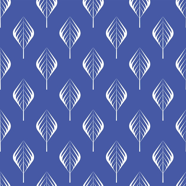 Textura repetitiva vectorial con hojas estilizadas Patrón sin costuras