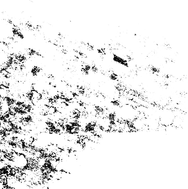 Textura rústica de vector grunge con grano y manchas Fondo de ruido abstracto Superficie erosionada Sucia y dañada Fondo áspero detallado Ilustración gráfica vectorial con EPS10 blanco transparente