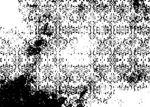 Textura rústica de vector grunge con grano y manchas Fondo de ruido abstracto Superficie erosionada Sucia y dañada Fondo áspero detallado Ilustración gráfica vectorial con EPS10 blanco transparente