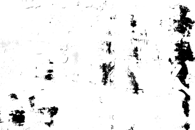 Textura rústica de vector grunge con grano y manchas Fondo de ruido abstracto Superficie erosionada Sucia y dañada Fondo áspero detallado Ilustración gráfica vectorial con EPS10 blanco transparente