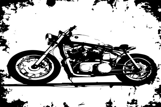 textura sucia en blanco y negro de bicicleta pesada o moto