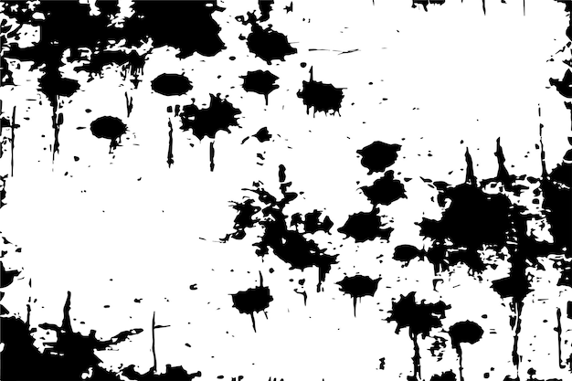 Textura sucia manchada de negro sobre fondo blanco