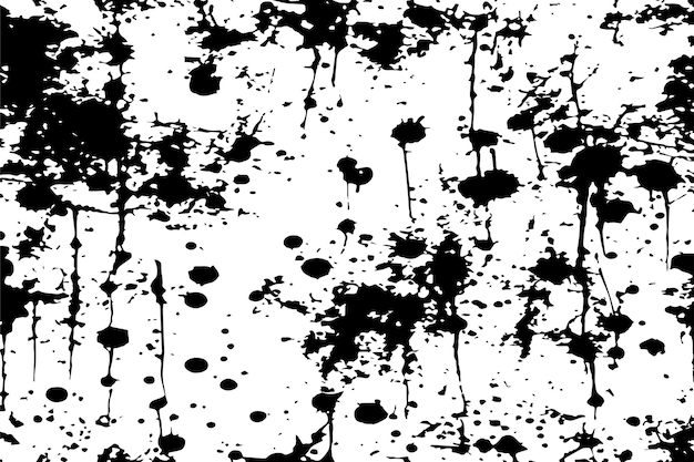 Textura sucia manchada de negro sobre fondo blanco