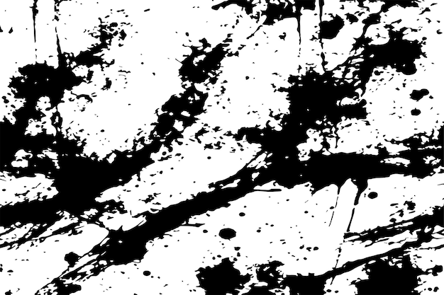 Textura sucia manchada de negro sobre fondo blanco