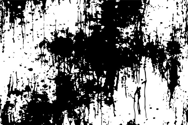 Vector textura sucia manchada de negro sobre fondo blanco