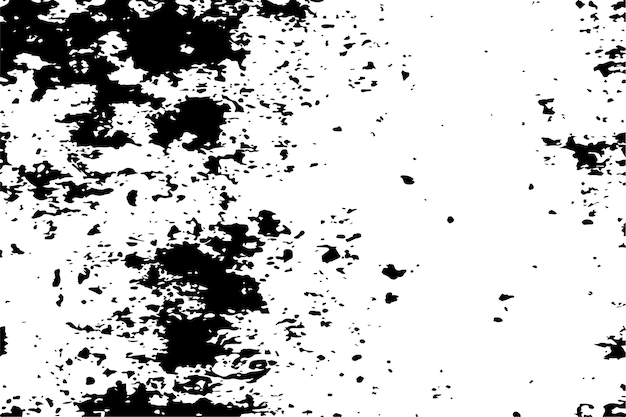 Textura sucia manchada de negro sobre fondo blanco