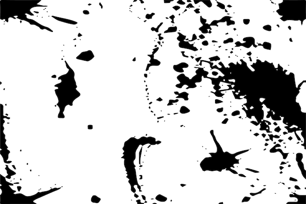 Textura sucia y sucia negra sobre fondo blanco