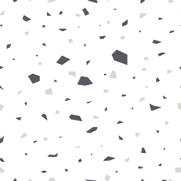 Textura del suelo de terrazo patrón vectorial sin costuras formas abstractas fondo con mármol o granito