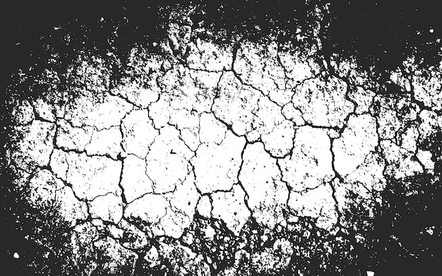 Textura de superposición estresada del hormigón agrietado