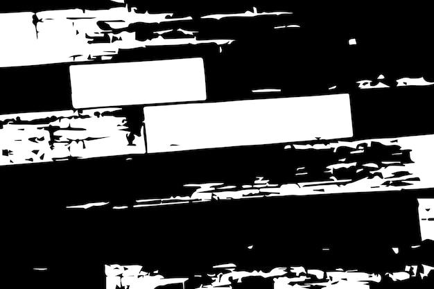 Textura de superposición grunge vectorial negra y blanca Textura de fondo grunge de grietas, chips y manchas
