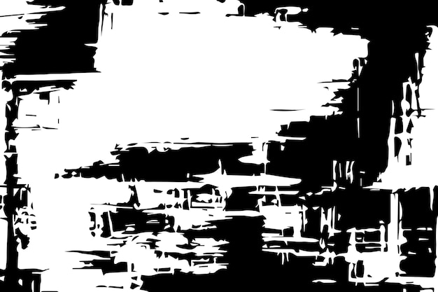 Textura de superposición grunge vectorial negra y blanca Textura de fondo grunge de grietas, chips y manchas