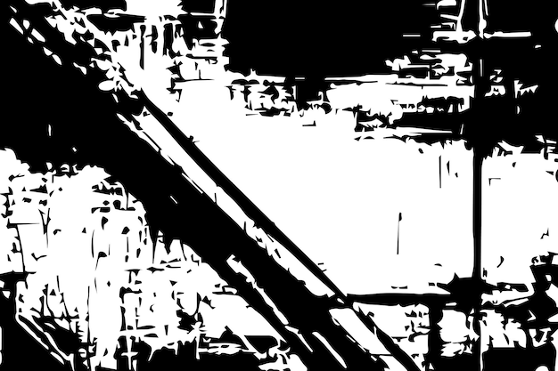 Textura de superposición grunge vectorial negra y blanca Textura de fondo grunge de grietas, chips y manchas