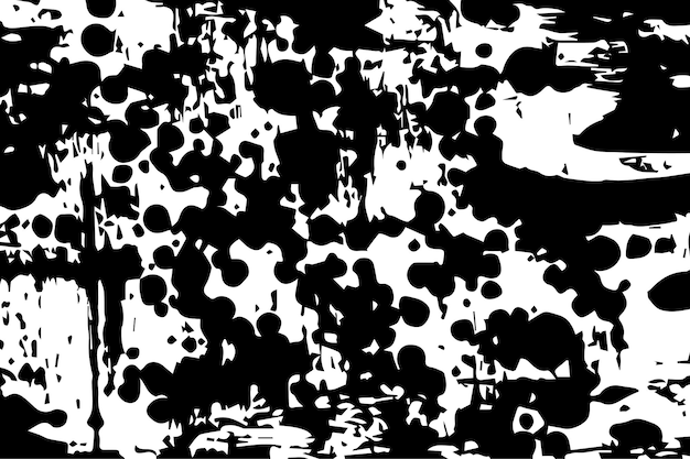 Textura de superposición grunge vectorial negra y blanca Textura de fondo grunge de grietas, chips y manchas