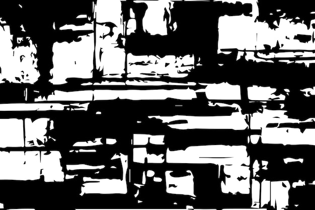 Textura de superposición grunge vectorial negra y blanca Textura de fondo grunge de grietas, chips y manchas