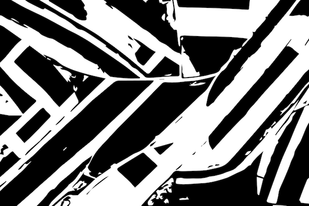 Textura de superposición grunge vectorial negra y blanca Textura de fondo grunge de grietas, chips y manchas