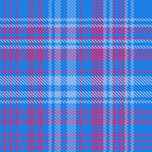 Textura del tejido sin costuras de cuadros de control vectorial con un patrón de fondo de tartan textil
