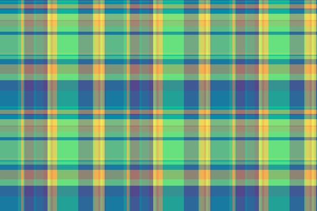 Textura de tela de chequeo juvenil fondo textil a cuadros de moda Pintura de patrón sin costuras vector tartan en colores verde y pastel