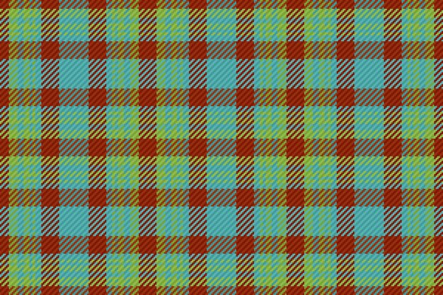 Textura de tela escocesa de patrón de vector de tartán de fondo textil Textura de verificación de tela sin costura