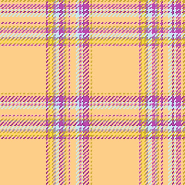 Textura de tela escocesa textil fondo de vector de patrón tela tartán de cuadros sin costuras