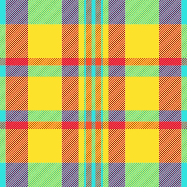 Textura textil de fondo nativo patrón vectorial de tela eps patrón de tartan sin costura de búfalo chequeo en colores amarillo y azulado