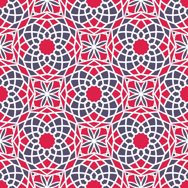 Textura transparente con adorno geométrico árabe Patrón de mosaico vectorial