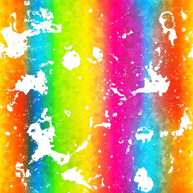 Vector textura transparente de arco iris con gotas blancas