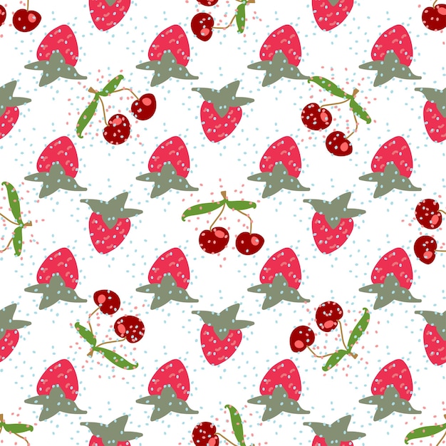 Textura transparente Diseño de fondo decorativo con frutas de verano Patrón de vector colorido para papelería textil papel tapiz papel de regalo álbum de recortes web