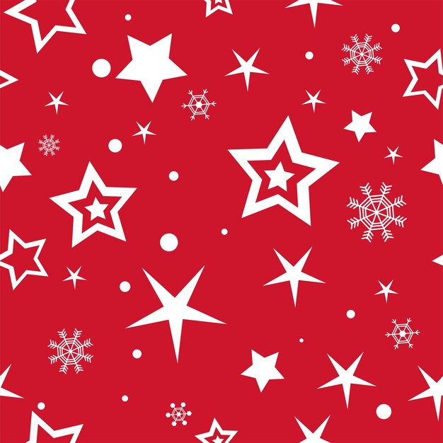 Textura transparente con estrellas y copos de nieve Vector