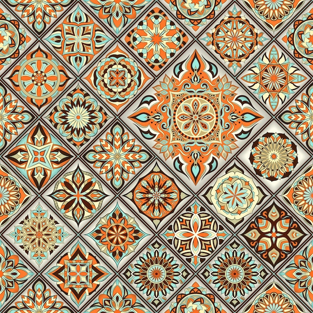 Vector textura transparente floral adornada, patrón interminable con elementos vintage mandala.