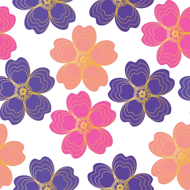 Textura transparente floral con flores