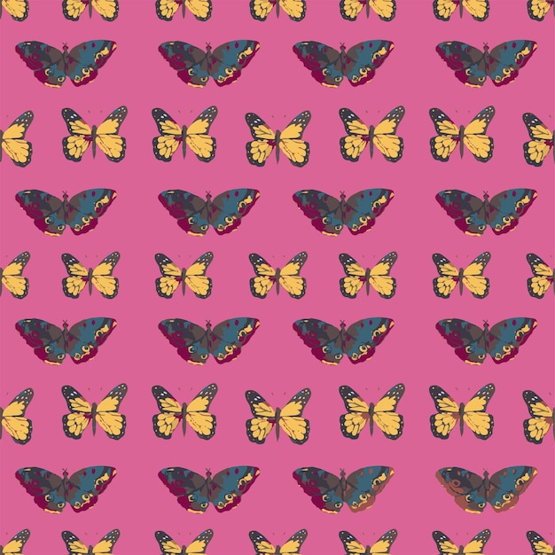 Vector textura transparente con mariposas