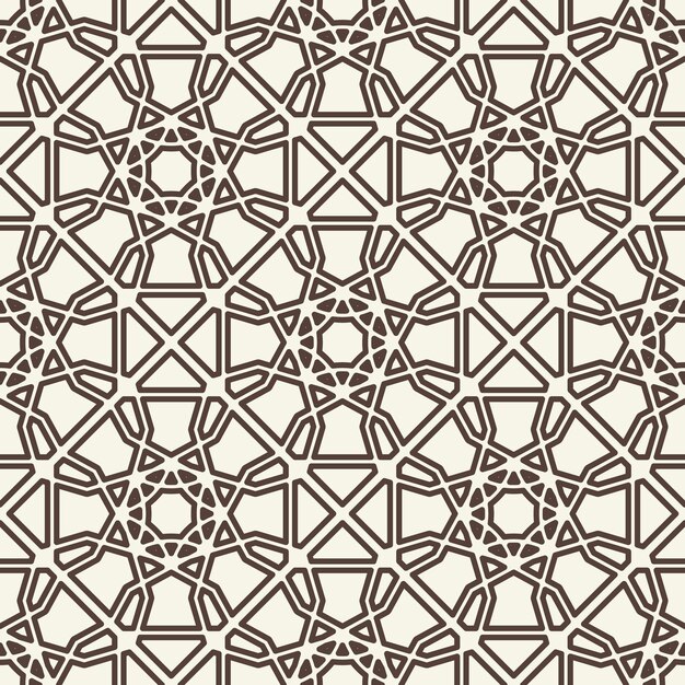 Textura transparente con ornamento geométrico árabe Patrón lineal de mosaico vectorial