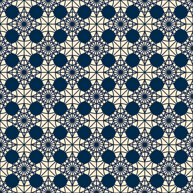 Textura transparente con ornamento geométrico árabe Vector patrón de mosaico oriental