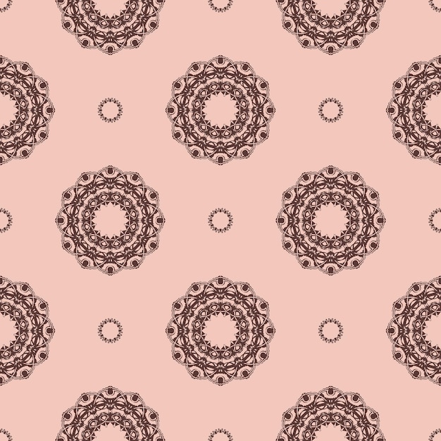 Textura transparente vintage rosa con adorno Elemento de diseño Fondo decorativo Exquisita decoración de papel tapiz floral Decoración tradicional sobre un fondo rosa